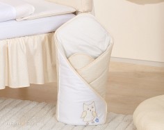 MAMO-TATO - Paturica PortBebe 2 in 1 Cute Bird Beige MAMO-TATO - Paturica PortBebe 2 in 1 Cute Bird Beige1