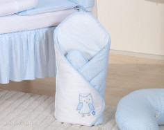 MAMO-TATO - Paturica PortBebe 2 in 1 Cute Bird Blue MAMO-TATO - Paturica PortBebe 2 in 1 Cute Bird Blue1