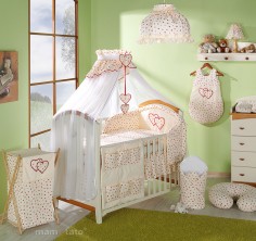 MAMO-TATO - Lenjerie patut 14 piese 140x70 Inimioare MAMO-TATO - Lenjerie patut 14 piese 140x70 Inimioare1