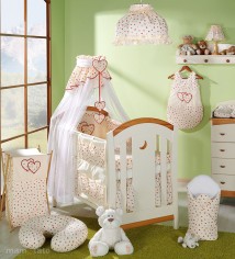 MAMO-TATO - Lenjerie patut 5 piese 120x60 Inimioare MAMO-TATO - Lenjerie patut 5 piese 120x60 Inimioare1