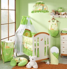 MAMO-TATO - Lenjerie patut 4 piese 120x60 Peisaj Verde MAMO-TATO - Lenjerie patut 4 piese 120x60 Peisaj Verde1