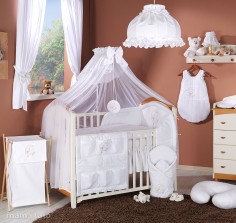 MAMO-TATO - Lenjerie patut 14 piese 120x60 Ursulet Somnoros White MAMO-TATO - Lenjerie patut 14 piese 120x60 Ursulet Somnoros White1
